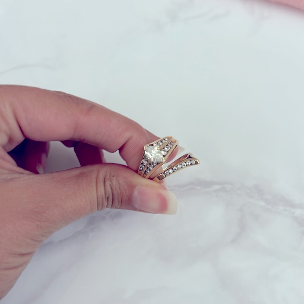 Vintage Engagement Ring & Band - Picture 7 of 9